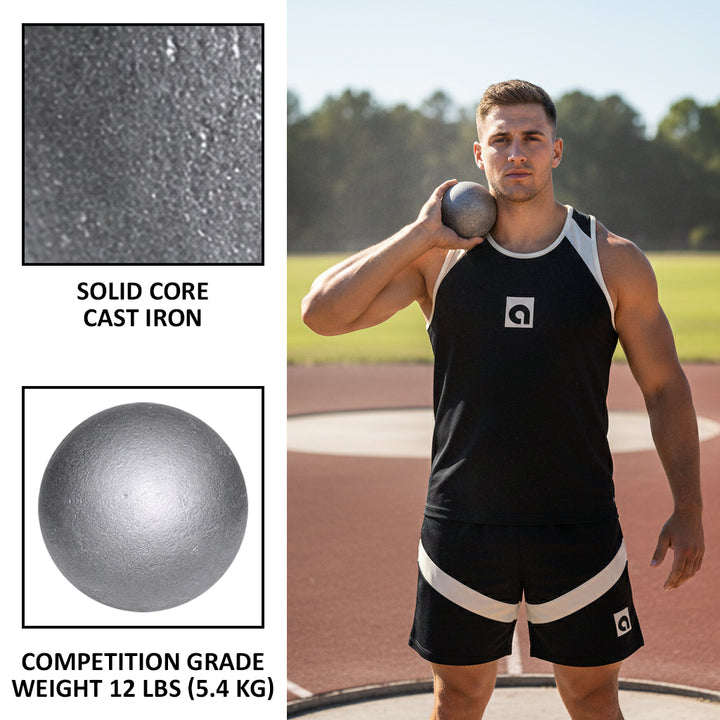 PORT A PIT 12 lb Competition Shot Put - Cast Iron