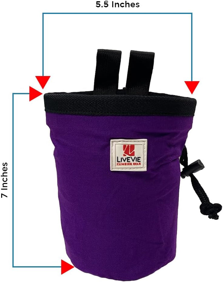 Amber Fight Gear Ultralight Cotton Chalk Bag with Cinch Closure