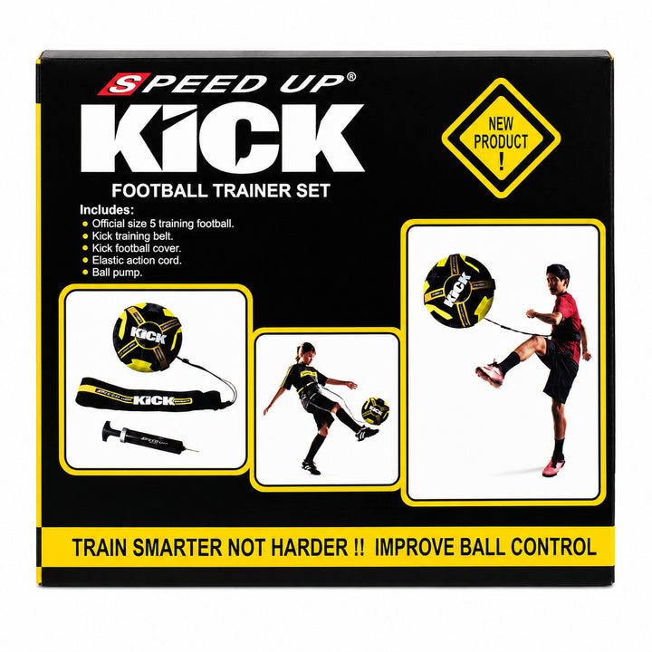 Amber Fight Gear Soccer Football Kick Throw Solo Trainer Practice Training Aide with Adjustable Waist Belt - Fits Ball Size 3, 4, and 5