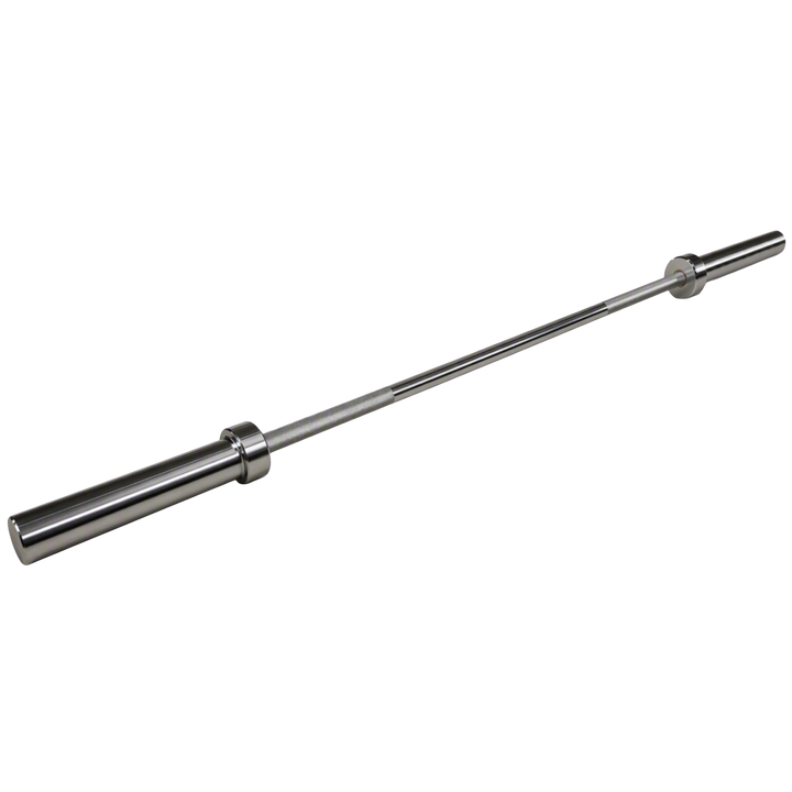 Olympic 60-Inch Barbell, 300 Lbs. Capacity, Chrome Plated, 60-Inch Weightlifting Bar with Medium Knurling &amp; Rotating Sleeves, Strength Training, Home Gym, Powerlifting