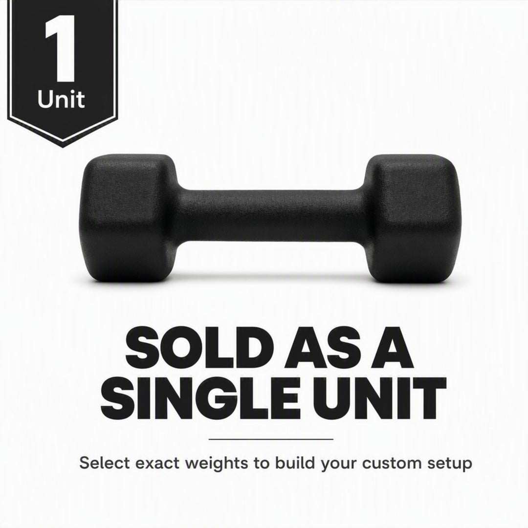 Neoprene Dumbbell, Single Weight for Strength Training, Muscle Toning, and Rehab, Non-Slip Grip &amp; Anti-Roll Design, Available in 1lb?15lb