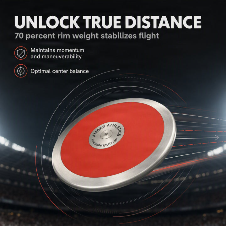 Amber Athletic Gear 70% Rim Weigh Discus Galvanized Steel Rim, Sturdy ABS Plates, Balanced Design, Precision Throws &amp; Enhanced Aerodynamics, 0.85Kg, 1 Kg, 1.25 Kg, 1.5Kg, 1.6 Kg, 1.75Kg and 2 Kg