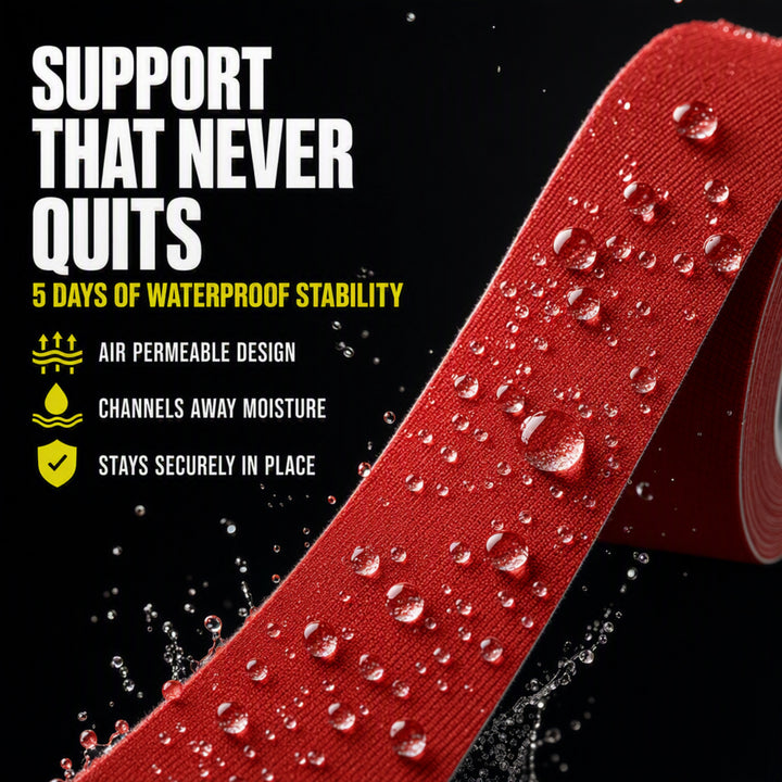 Ultimate Performance Kinesiology Tape: Support, Stabilize, and Recover Best for Athletes and Rehabilitation, 2" x 16ft Red