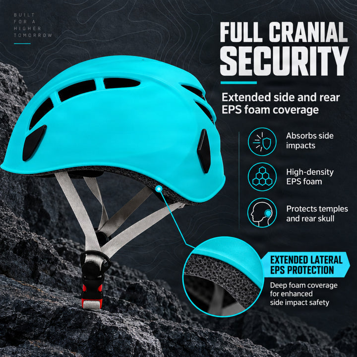 Amber Sporting Goods Alpine Caving Climbing Helmet with Headlamp Attachments