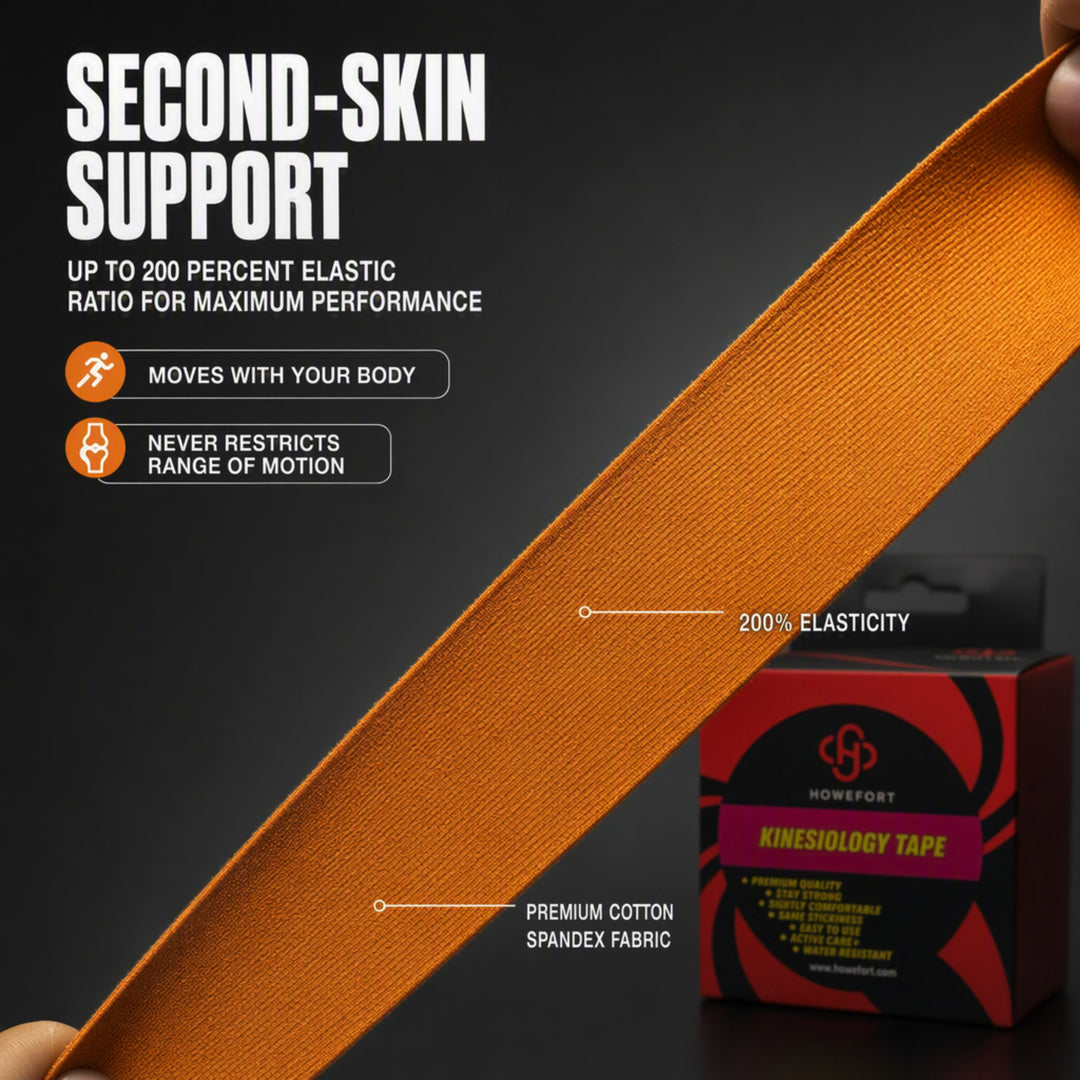 Ultimate Performance Kinesiology Tape: Support, Stabilize, and Recover Best for Athletes and Rehabilitation, 2" x 16ft Orange