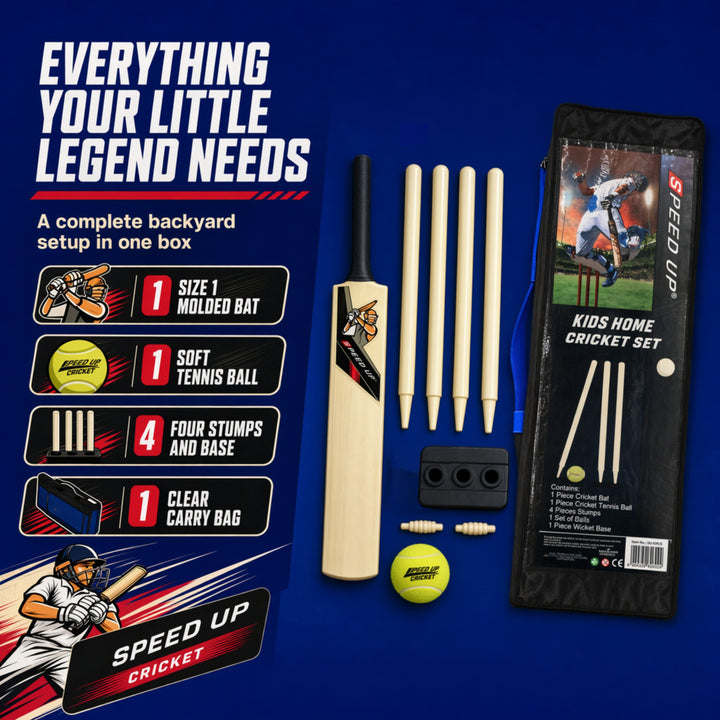 Amber Sports X-Shot for Junior Kids Cricket Set for Kids Upto 3 Years, Set Includes Bat, Ball, Stumps, Bails, Wicket Base and Carrying Case
