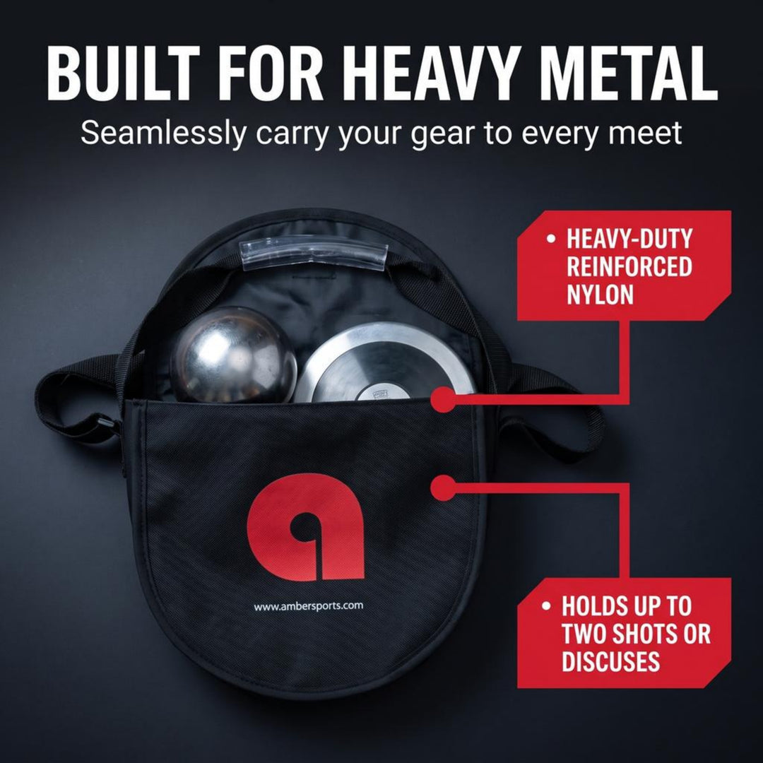 Discus &amp; Shot Put Carrier Bag Ultimate Track &amp; Field Equipment Transport Solution for Meets, Practices, Competitions - Durable, Versatile, and Convenient