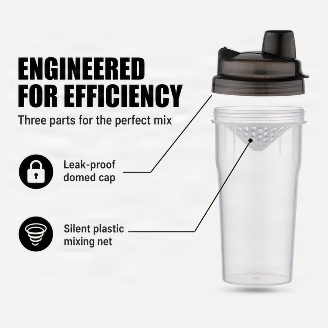 Mini Shaker Glass with Black Cap: Premium Quality Protein Shaker Bottle for Smooth Blends, Leak-Proof Design, Easy to Carry, Ideal for Gym Enthusiasts and Athletes, Versatile Use, Black
