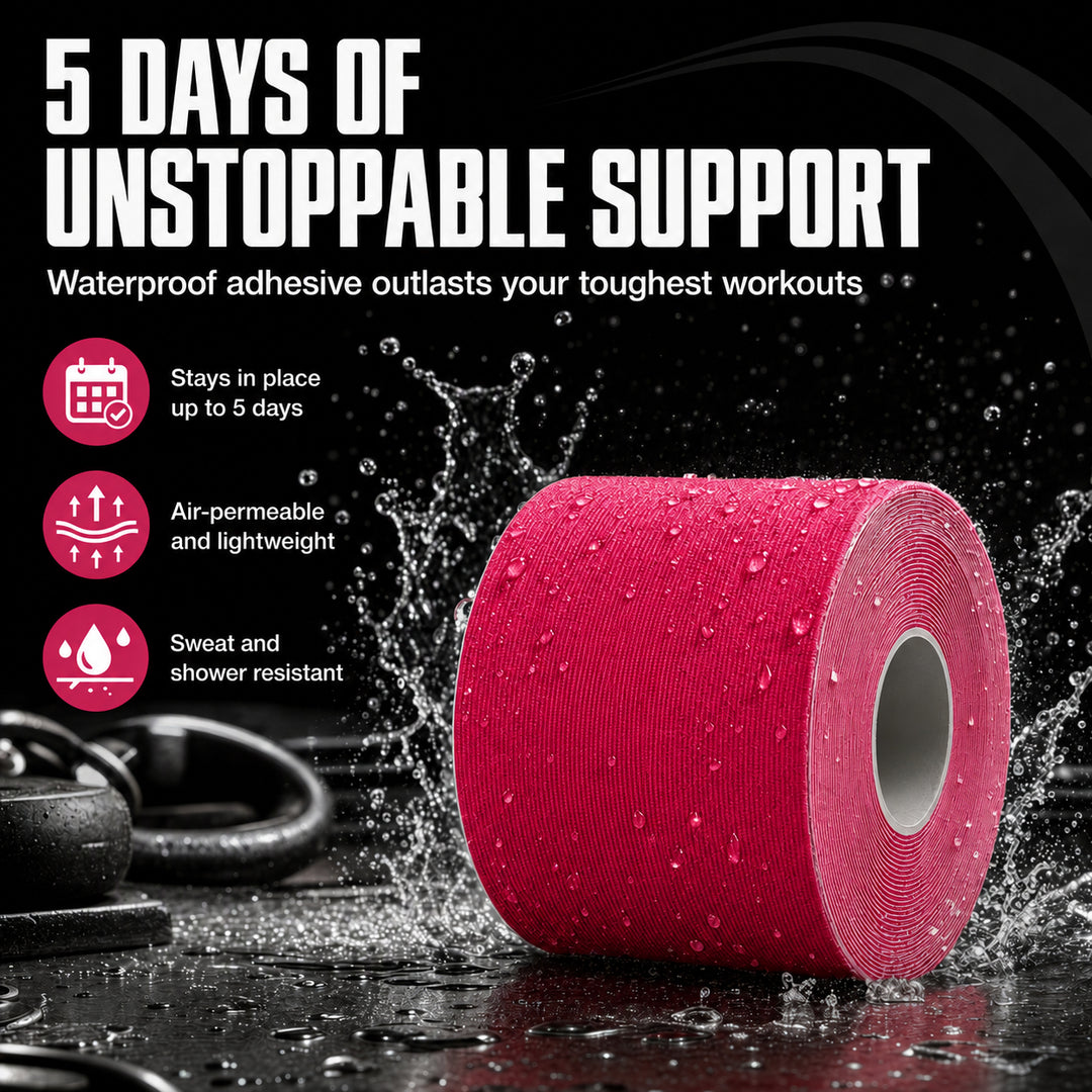 Ultimate Performance Kinesiology Tape: Support, Stabilize, and Recover Best for Athletes and Rehabilitation, 2" x 16ft Pink