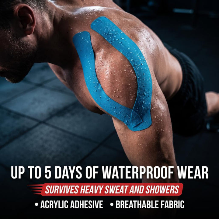 Ultimate Performance Kinesiology Tape: Support, Stabilize, and Recover Best for Athletes and Rehabilitation, 2" x 16ft Blue