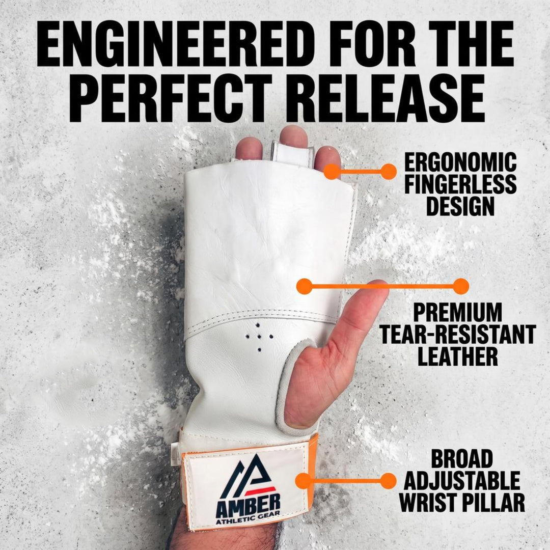 Amber Fight Gear Leather Right Hand Hammer Throw Glove - The Ideal Glove for Hammer Throwers, Experience Comfort and Control