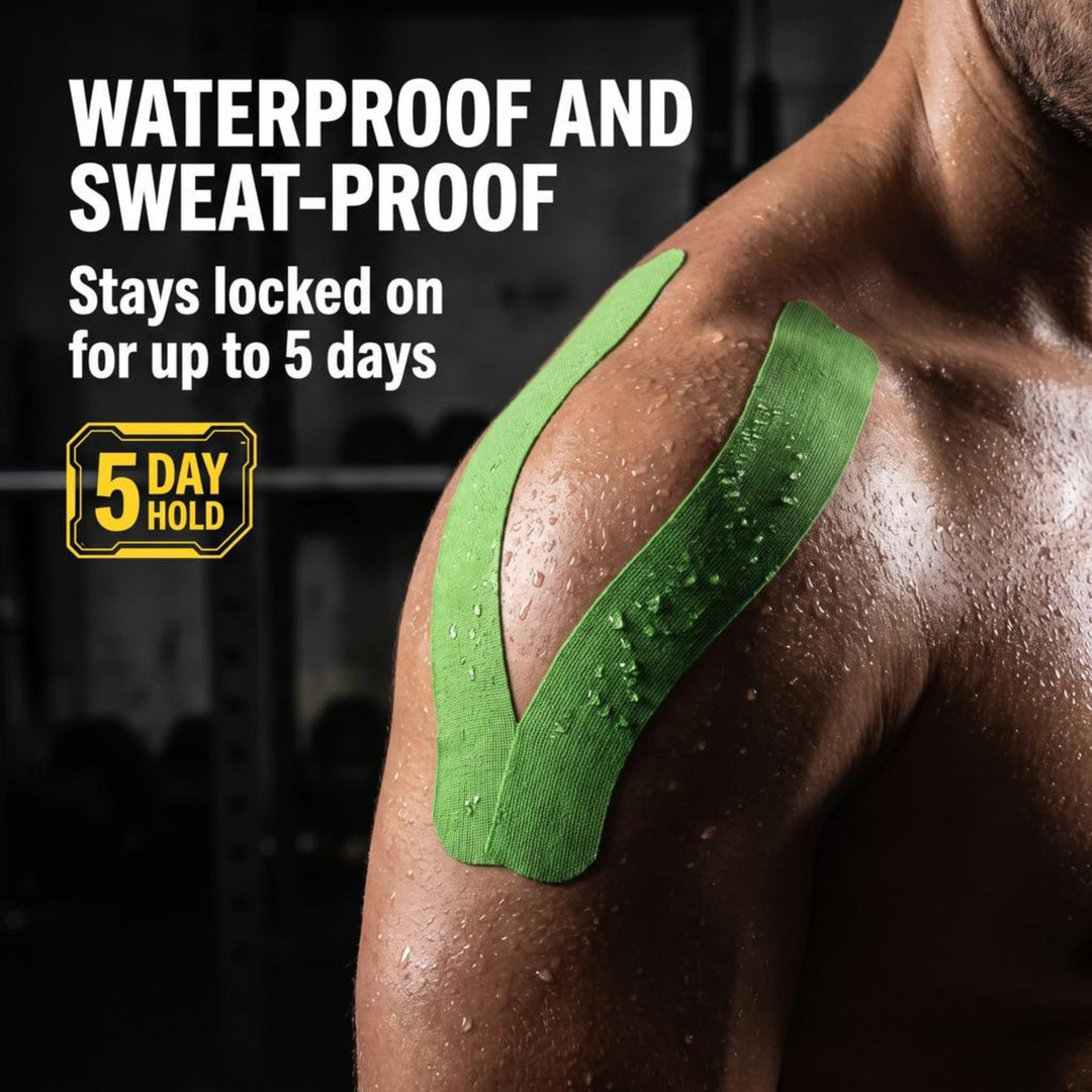 Ultimate Performance Kinesiology Tape: Support, Stabilize, and Recover Best for Athletes and Rehabilitation, 2" x 16ft Green