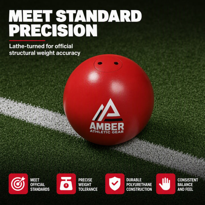 Amber Fight Gear Precision Performance 5kg/11.02lb Iron Shot Put Versatile Training and Competition Excellence with Sturdy Cast Iron Build and Durable Polyurethane Coating Green