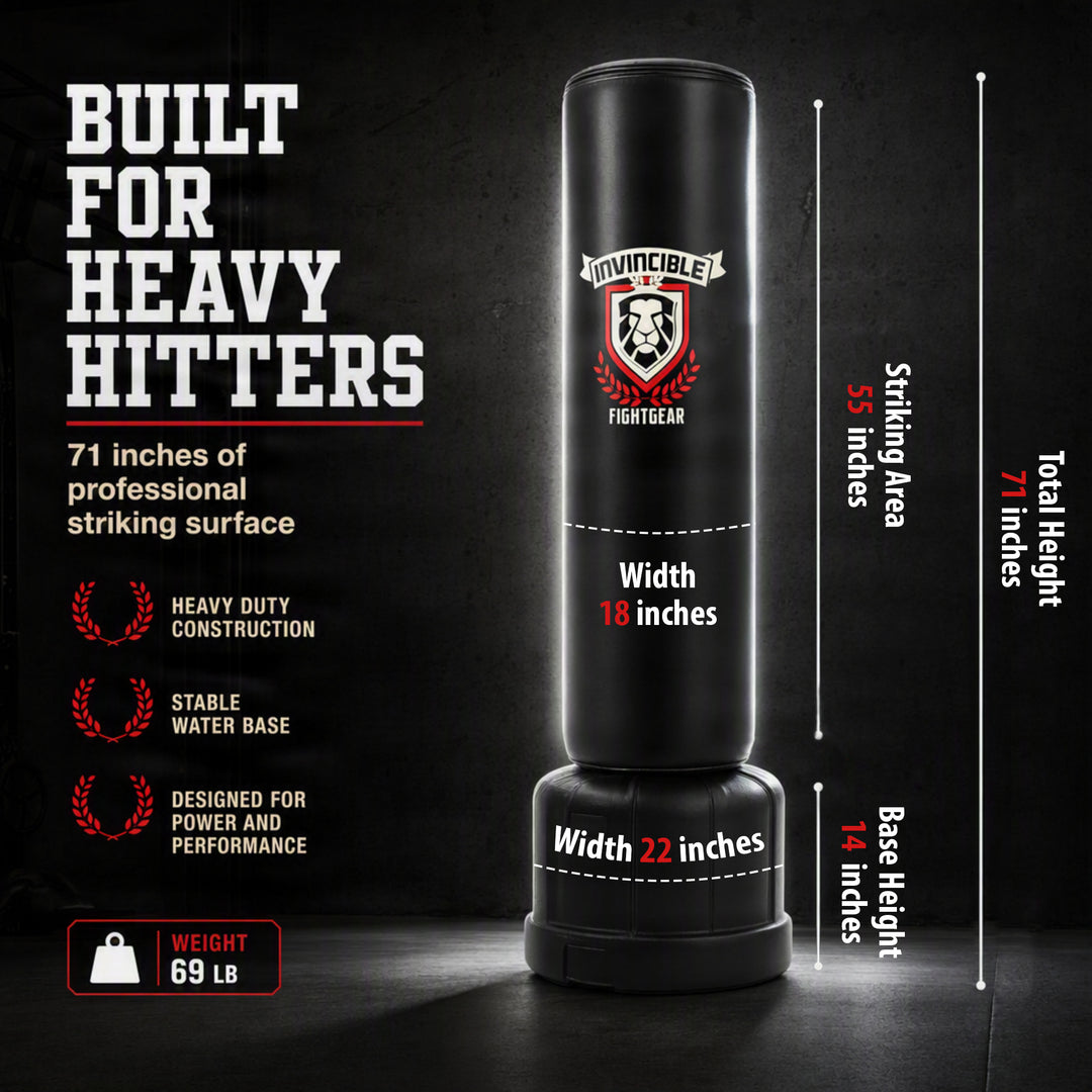 Premium Freestanding Heavy-Duty Boxing Punching Bag for Adults &amp; Kids - Solid Base Kickboxing Bag for Home or Gym Training