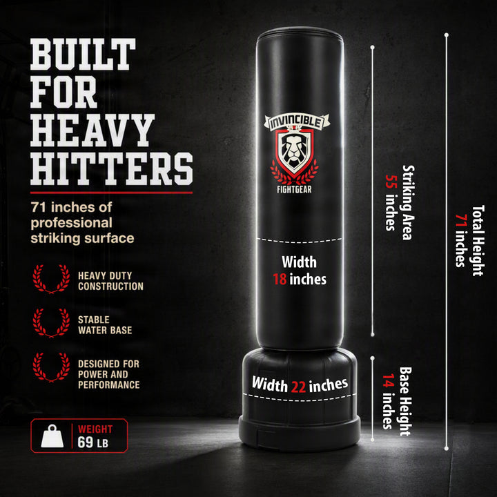 Premium Freestanding Heavy-Duty Boxing Punching Bag for Adults &amp; Kids - Solid Base Kickboxing Bag for Home or Gym Training