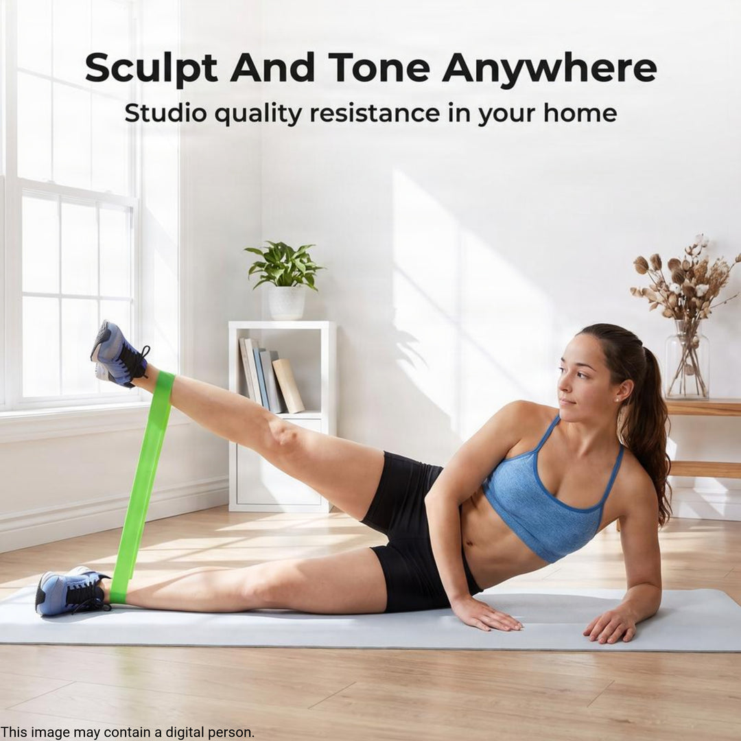 Natural Latex Exercise Resistance Bands Set of 3