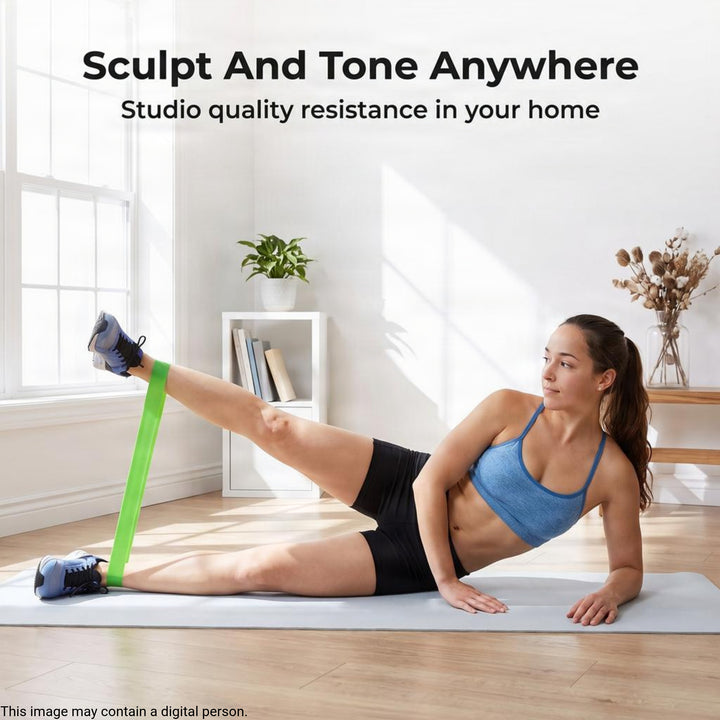 Natural Latex Exercise Resistance Bands Set of 3