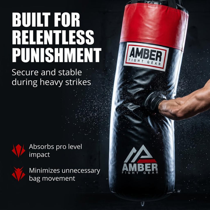 Premium ToughTek Heavy Bag for Boxing, MMA, Muay Thai &amp; Fitness ? Durable Punching Bag for Contact Sports Training, Filled