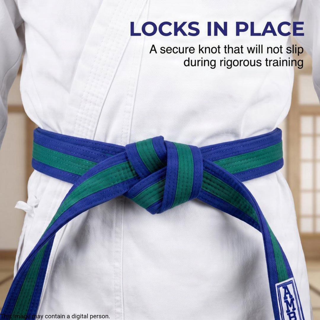 Amber Fight Gear Premium Karate Belt, 100 percent Cotton Canvas Martial Arts Belt for Karate
