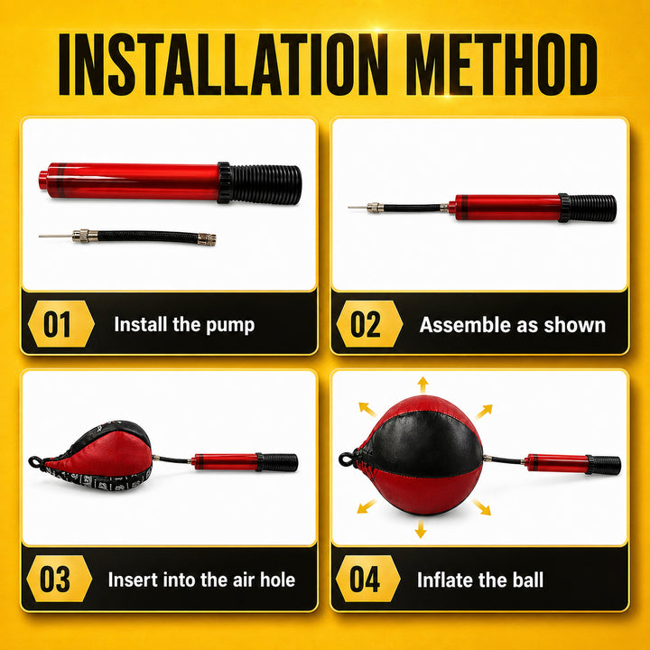 Ultimate Sports Ball Pump Kit - Dual-Action 10 Inch Pump with Hose Extension and Needle for Fast Inflation of Basketball, Volleyball, Soccer, Football, and More