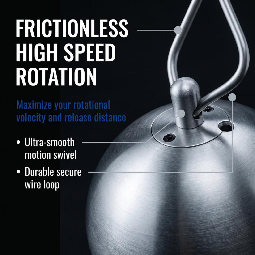 Precision Stainless Steel Hammer, IAAF Certified for Optimal Performance, Featuring High-Speed Motion Swivel, Durable Wire, Lightweight Aluminum Handle, Ideal for Training and Competitions, 12lb/103mm