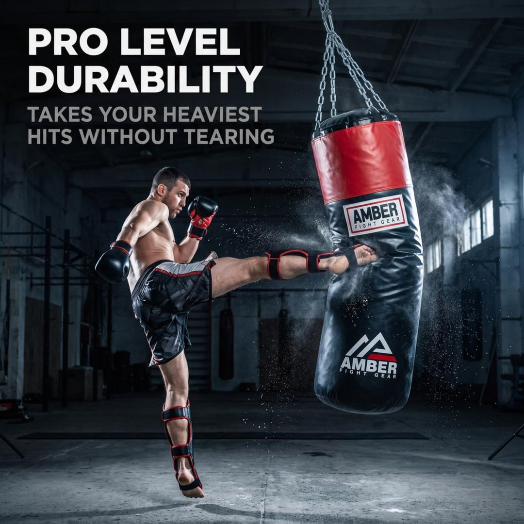 Premium ToughTek Heavy Bag for Boxing, MMA, Muay Thai &amp; Fitness ? Durable Punching Bag for Contact Sports Training, Filled