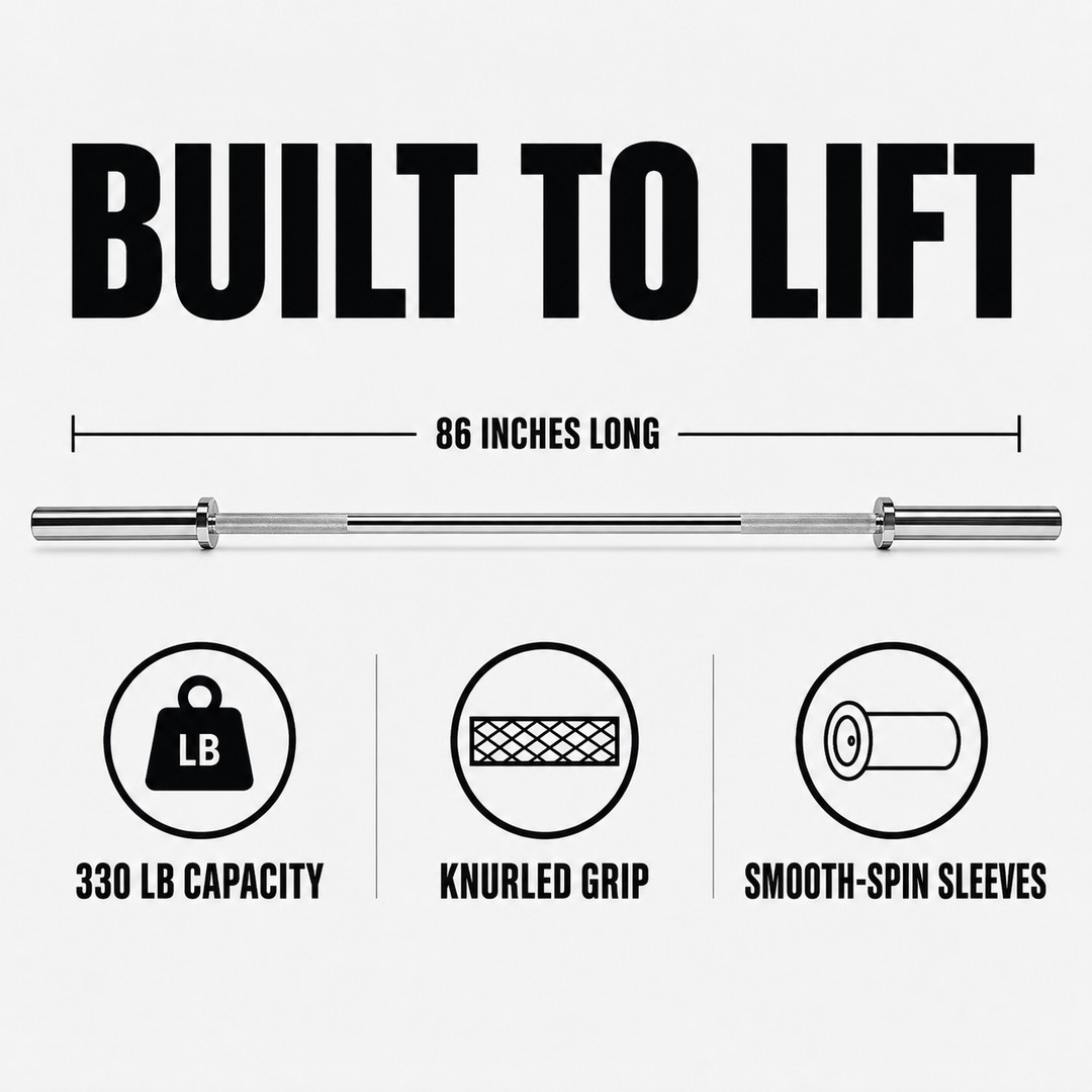 Amber Fight Gear 86 Inch Alloy Steel Weightlifting Barbell Bar
