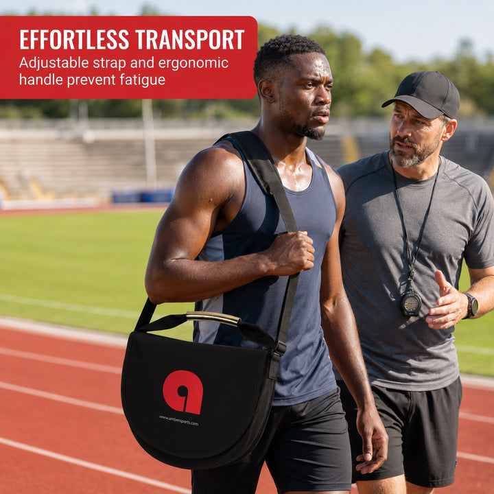 Discus &amp; Shot Put Carrier Bag Ultimate Track &amp; Field Equipment Transport Solution for Meets, Practices, Competitions - Durable, Versatile, and Convenient