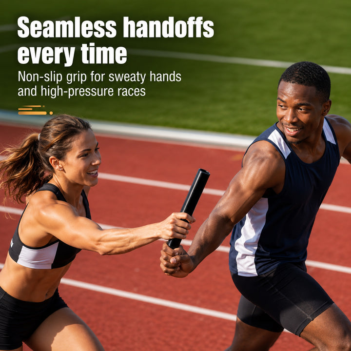 Amber Sporting Goods Aluminum Relay Baton Get The Winning Edge with Our Official Size, Lightweight, and Safe, Black