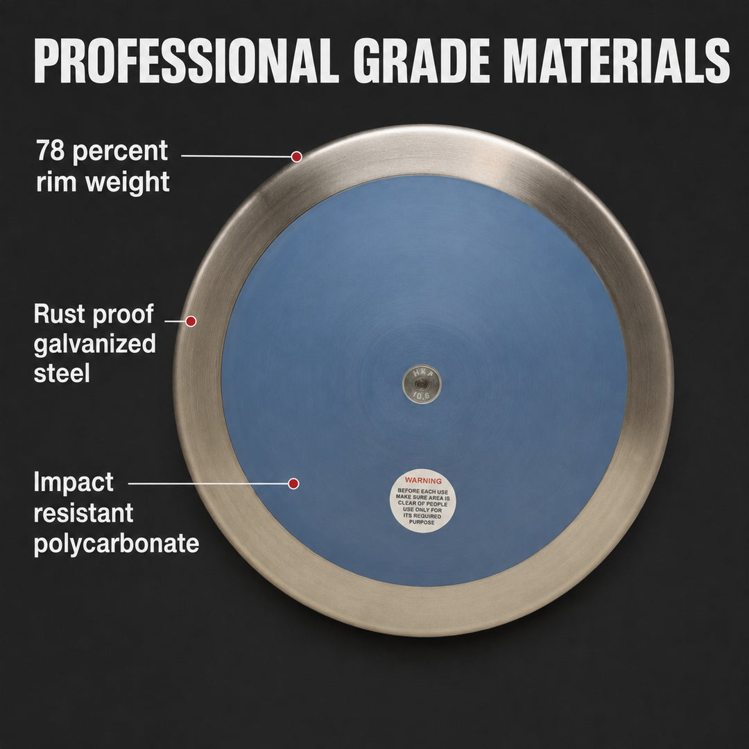 Amber Athletic Gear Top Fly Discus Track &amp; Field Training Discus Throwing Discus 78 ? 85% Rim Weight IAAF Certified