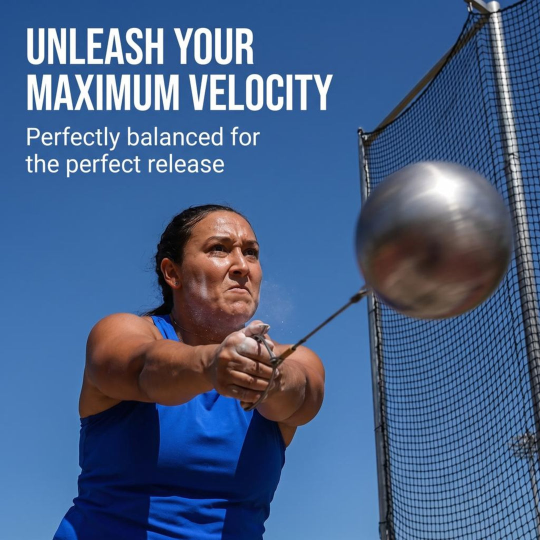 Precision Stainless Steel Hammer, IAAF Certified for Optimal Performance, Featuring High-Speed Motion Swivel, Durable Wire, Lightweight Aluminum Handle, Ideal for Training and Competitions, 6kg/106mm