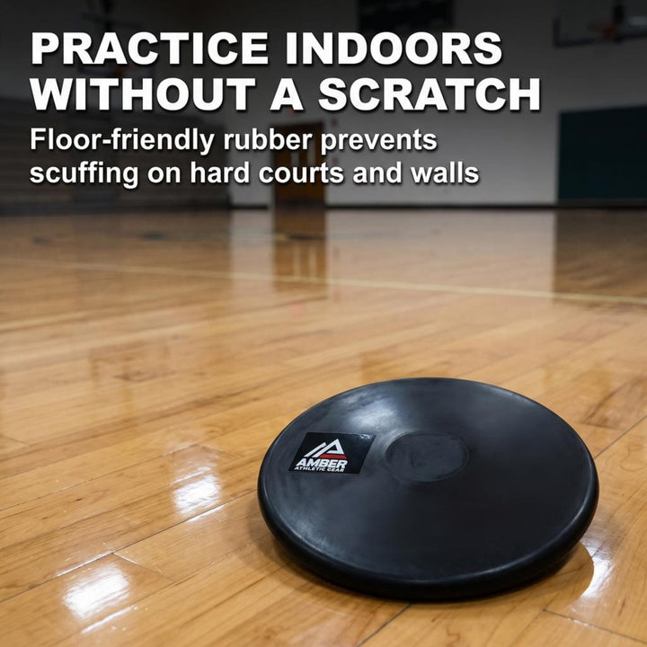 Amber Fight Gear Robust Rubber Discus Durable Training Tool for Beginners &amp; High School Athletes, Floor-Safe Design