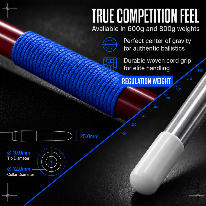 Precision Trident Rubber Tip Javelin for Safe &amp; Effective Throws, Ideal for High School &amp; College Athletes, Great for Technique Improvement, 800 &amp; 600 Grams, Color May Vary