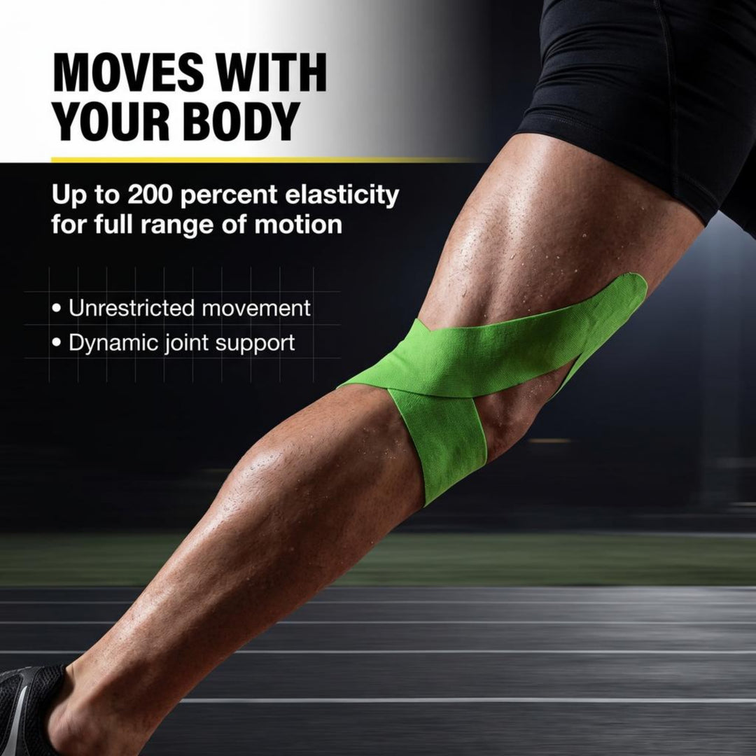 Ultimate Performance Kinesiology Tape: Support, Stabilize, and Recover Best for Athletes and Rehabilitation, 2" x 16ft Green