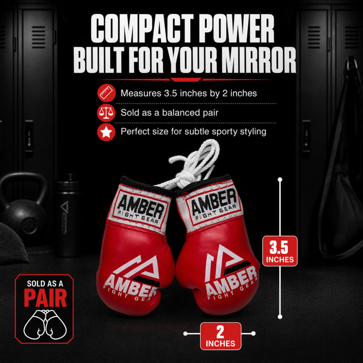 Mini Boxing Glove Replicas The Perfect Accessory for Boxing Fans and Unique Gift Giving - Authentic, Detailed, and Sporty Rear-View Mirror Decoration, Sold as a Pair
