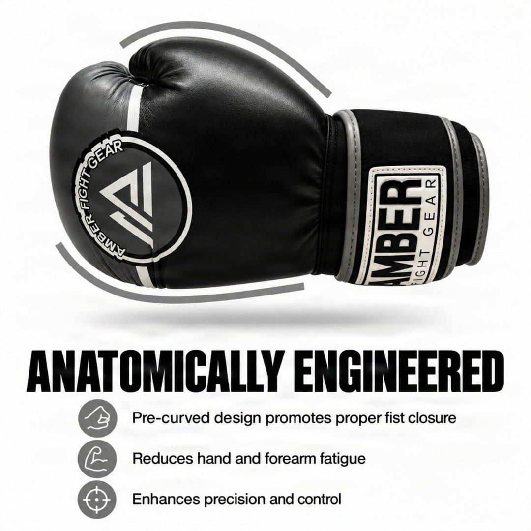 Amber Fight Gear Force Boxing Gloves with Multi-Layer Foam &amp; Wrist Support