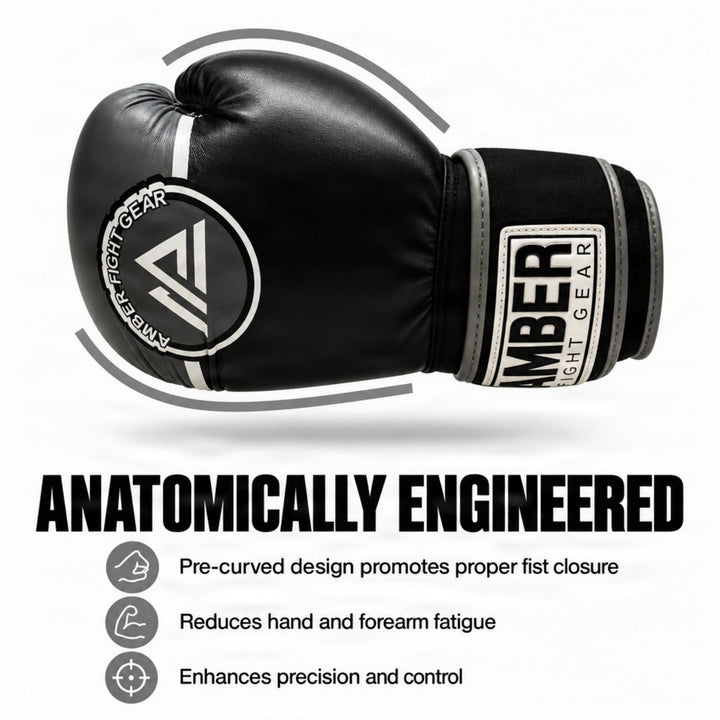 Amber Fight Gear Force Boxing Gloves with Multi-Layer Foam &amp; Wrist Support