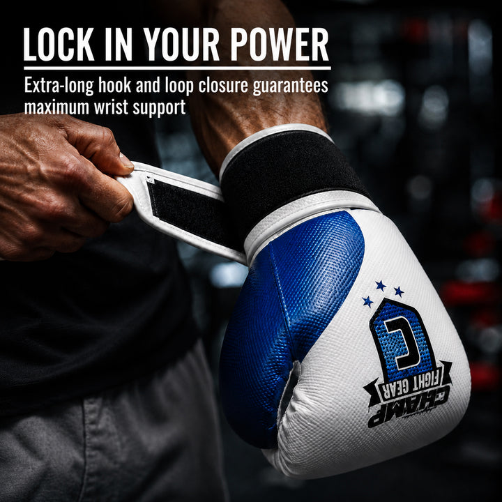 The Champ Fight Gear Alpha Series Boxing Gloves with Wrist Support for Boxing Kickboxing Muay Thai Training or Sparring Punching Bag Mitts