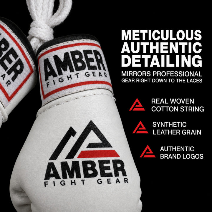 Mini Boxing Glove Replicas The Perfect Accessory for Boxing Fans and Unique Gift Giving - Authentic, Detailed, and Sporty Rear-View Mirror Decoration, Sold as a Pair