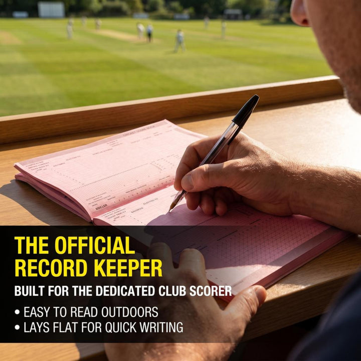 Amber Fight Gear Cricket Scorebook Logging 100 Innings for Comprehensive Game Records and Seasonal Progress Tracking