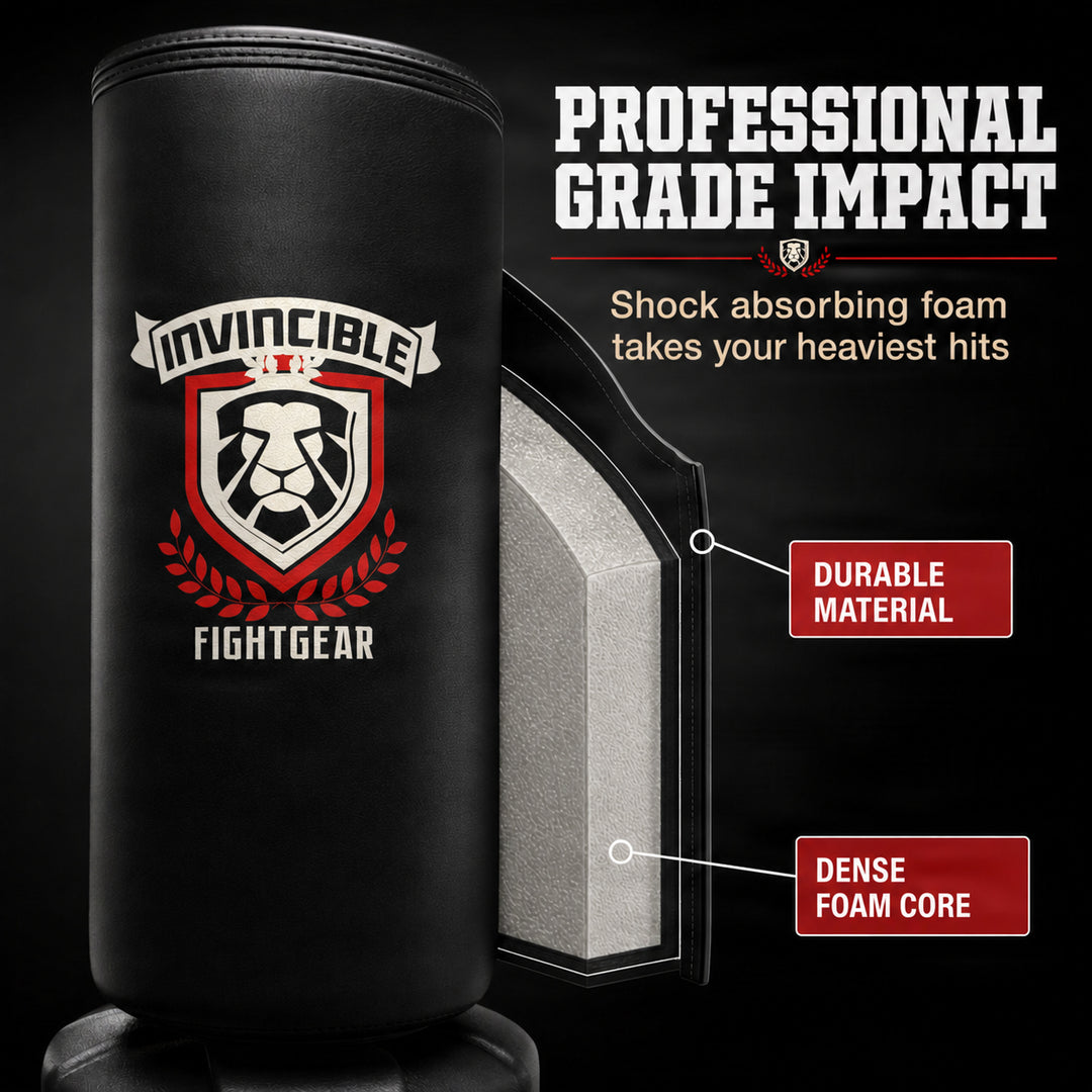 Premium Freestanding Heavy-Duty Boxing Punching Bag for Adults &amp; Kids - Solid Base Kickboxing Bag for Home or Gym Training