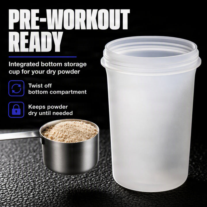 Amber Fight Gear Shaker Bottle with Cyclone Cap - BPA-Free, Durable, Leak-Proof, Easy Clean, Portable Protein Mixer for Gym, Sports, Supplements - Blue