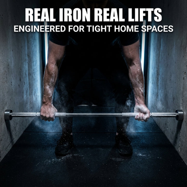 Olympic 60-Inch Barbell, 300 Lbs. Capacity, Chrome Plated, 60-Inch Weightlifting Bar with Medium Knurling &amp; Rotating Sleeves, Strength Training, Home Gym, Powerlifting
