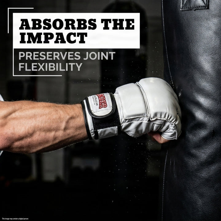 Amber Fight Gear Leather Grappling Gloves with Enhanced Grip &amp; Wrist Support