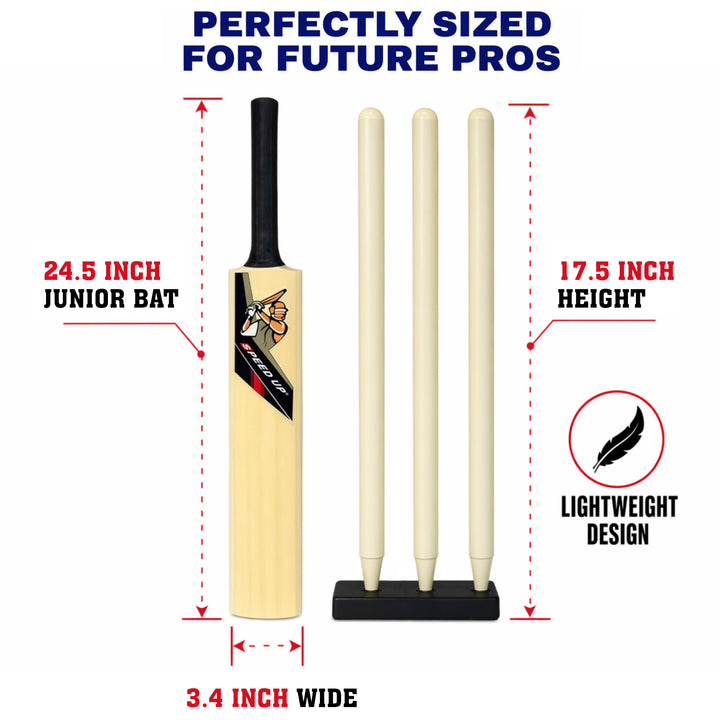 Amber Sports X-Shot for Junior Kids Cricket Set for Kids Upto 3 Years, Set Includes Bat, Ball, Stumps, Bails, Wicket Base and Carrying Case