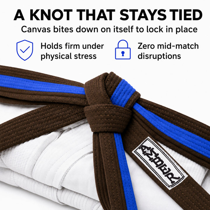 Amber Fight Gear Premium Karate Belt, 100 percent Cotton Canvas Martial Arts Belt for Karate