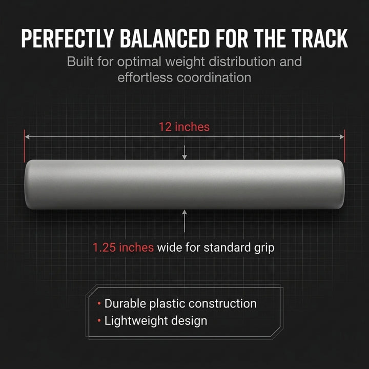 Amber Fight Gear Adult Relay Baton, Lightweight Plastic Track &amp; Field Baton