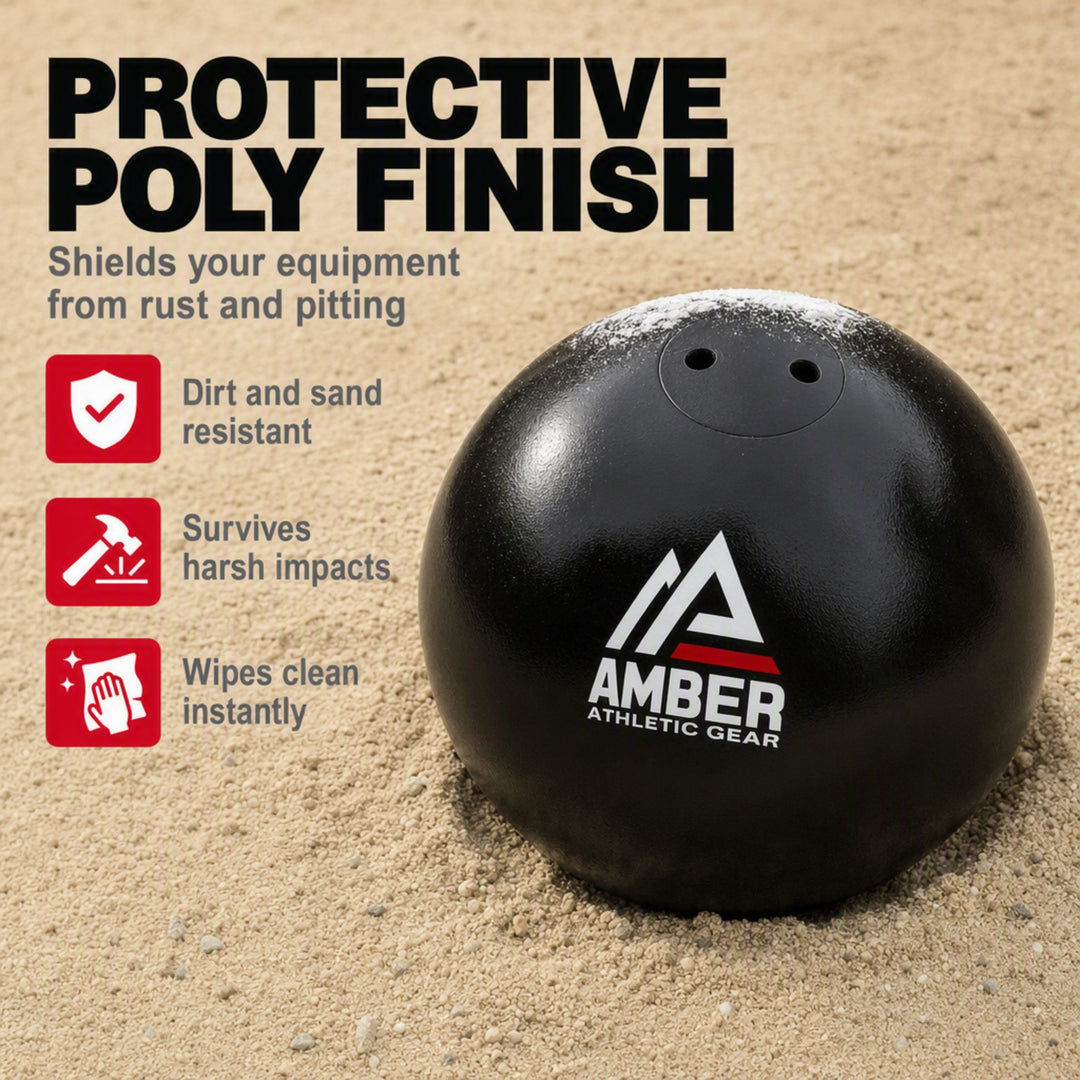 Amber Fight Gear Precision Performance 5kg/11.02lb Iron Shot Put Versatile Training and Competition Excellence with Sturdy Cast Iron Build and Durable Polyurethane Coating Green