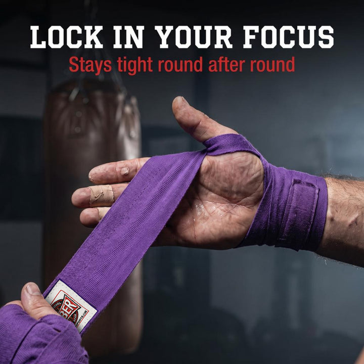 Amber Fight Gear Semi Elastic Professional Hand Wraps with Hook and Loop Closure for Boxing Kickboxing Muay Thai MMA for Men and Women