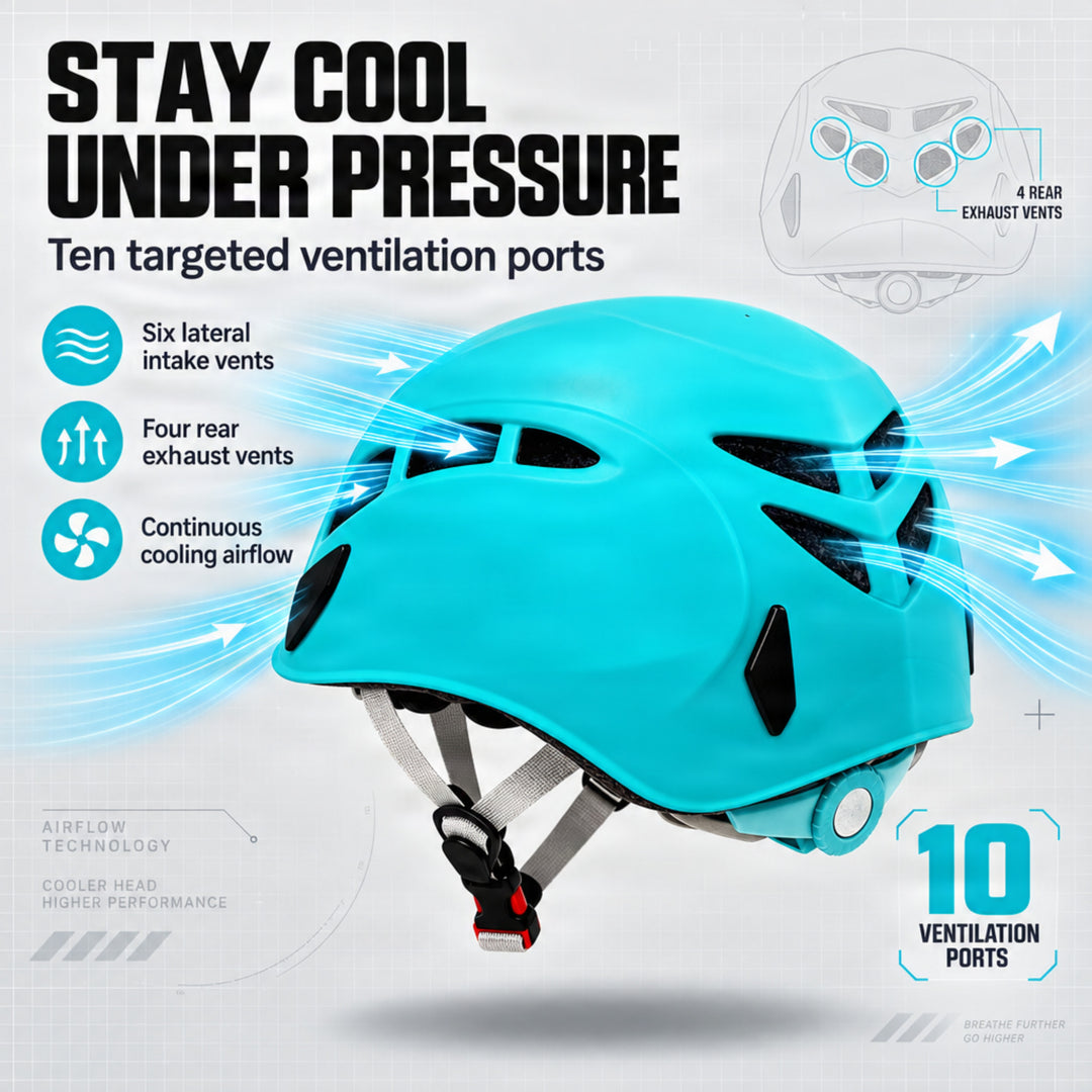 Amber Sporting Goods Alpine Caving Climbing Helmet with Headlamp Attachments